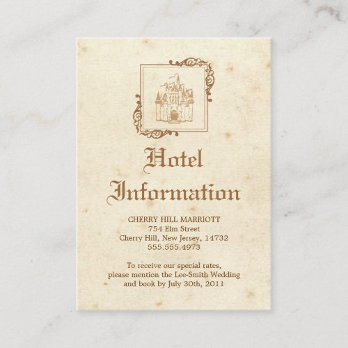 Royal Storybook - Accommodations Card Business Card