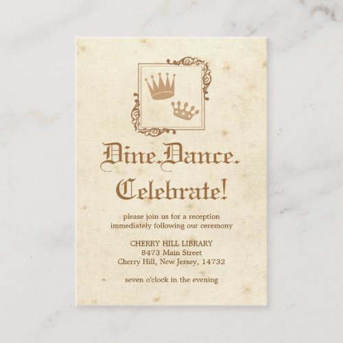 Royal Storybook - Reception Card Business Card Templates