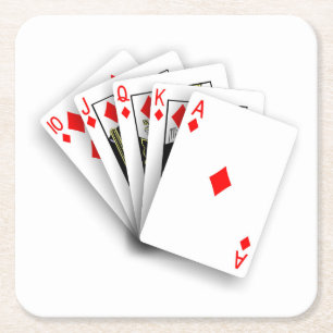 Royal Straight Flush Coaster Set