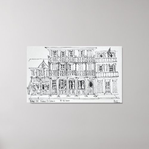 Royal Street French Quarter  New Orleans Canvas Print