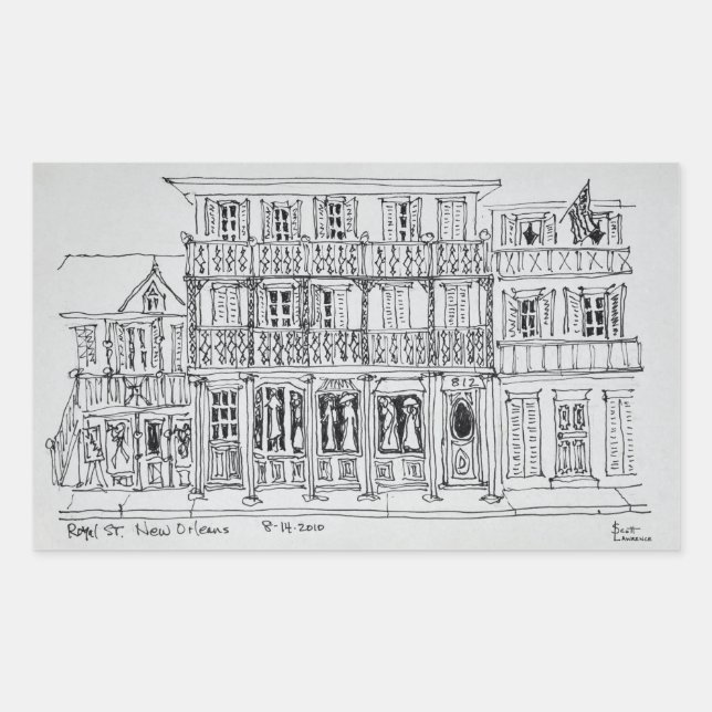 Royal Street, French Quarter | New Orleans Rectangular Sticker (Front)