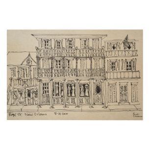 Royal Street, French Quarter New Orleans Wood Wall Decor