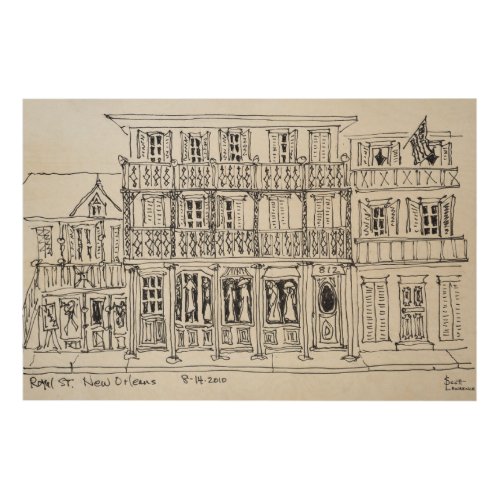 Royal Street French Quarter  New Orleans Wood Wall Decor