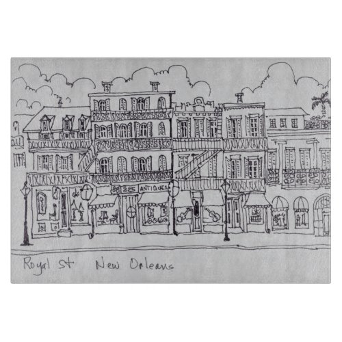 Royal Street  New Orleans Louisiana Cutting Board