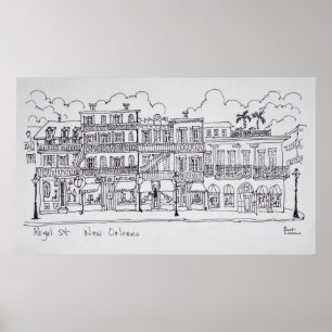 Royal Street New Orleans, Louisiana Poster