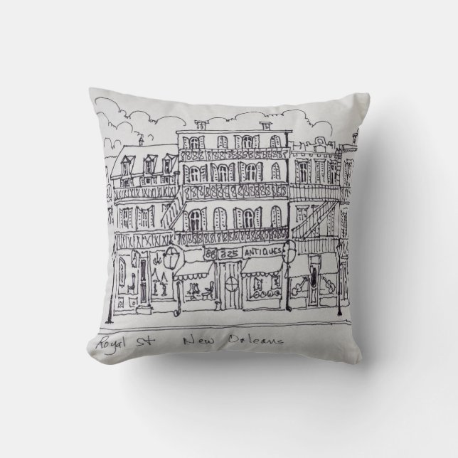 Royal Street | New Orleans, Louisiana Throw Pillow (Front)