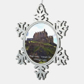Royal Stuart Scottish Clan Castle Scotland Photo  Snowflake Pewter Christmas Ornament (Right)