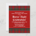 Royal Stuart Tartan Robbie Burns Night Invitation