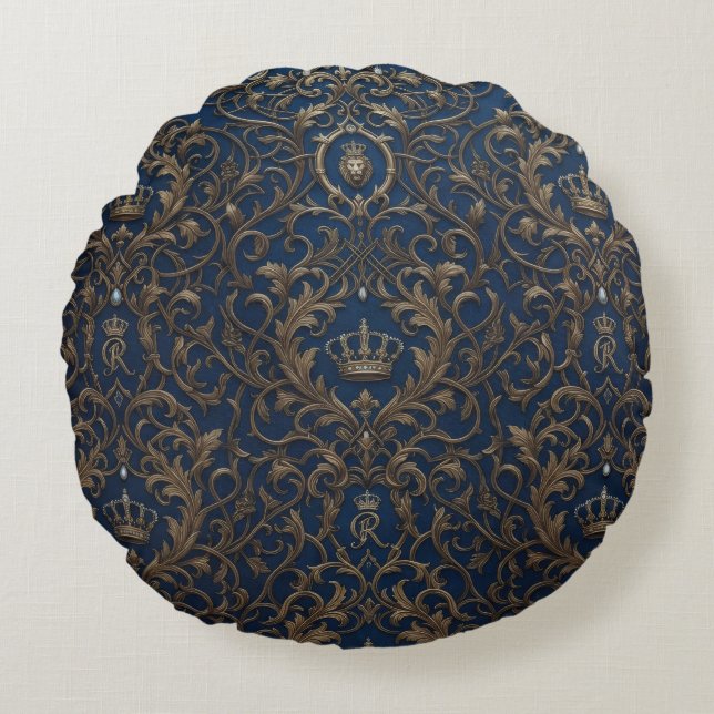 royal style pattern round pillow (Front)