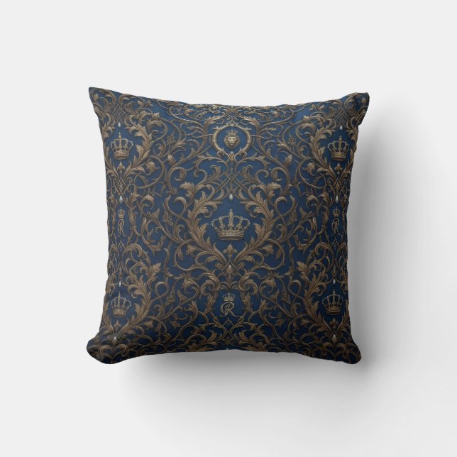 royal style pattern throw pillow (Front)