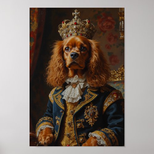 Royal Sussex Spaniel Portrait Poster