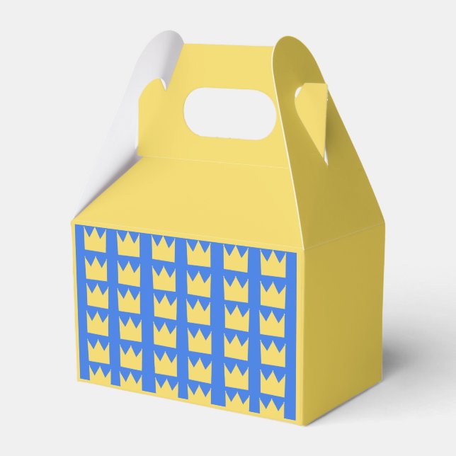 Royal Swedish crowns candy and Favor Boxes (Front Side)