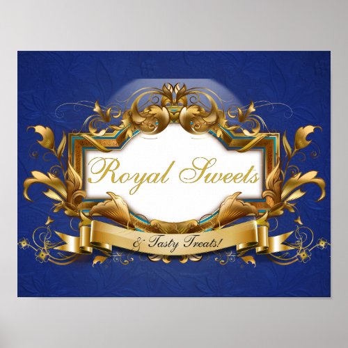 Royal Sweets  Treats Elegant Candy Buffet Sign