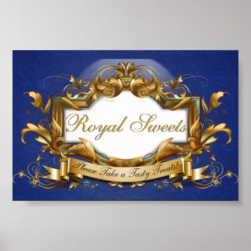 Royal Sweets  Treats Elegant Candy Buffet Sign