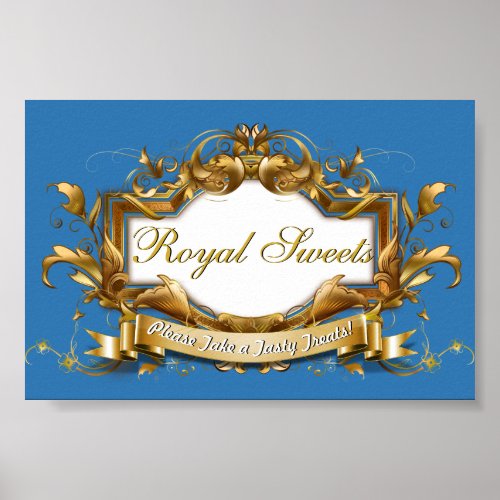 Royal Sweets  Treats Elegant Candy Buffet Sign