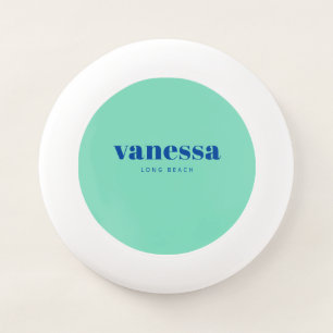Royal & Teal Reverse Minimal Modern Classic Name Wham-O Frisbee