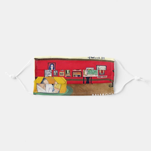 Royal Tenenbaums painting by kosharek art Adult Cloth Face Mask (Front, Folded)