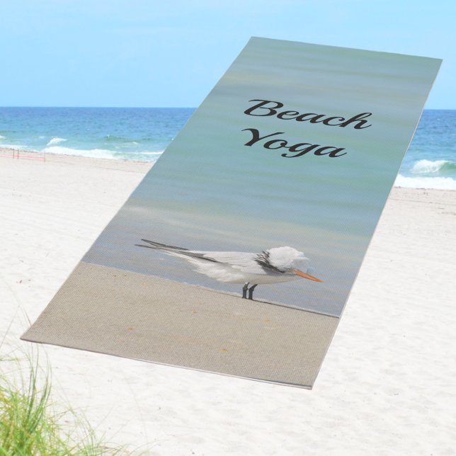 Royal Tern Seabird Posing Beach Yoga Mat (Creator Uploaded)