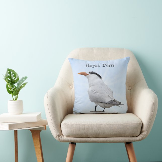 Royal Tern Throw Pillow (Chair)