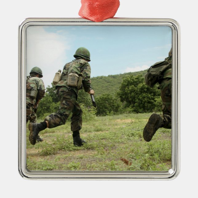 Royal Thai Marines rush forward to secure the s Metal Ornament (Front)