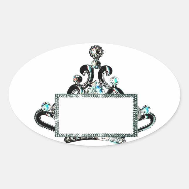 Royal Tiara Labels to Personalize! (Front)