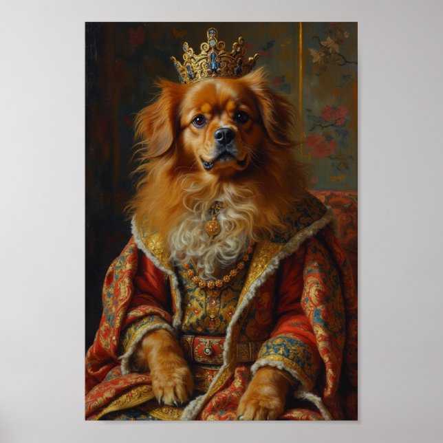 Royal Tibetan Spaniel Portrait Poster (Front)