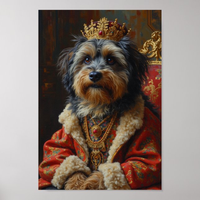 Royal Tibetan Terrier Portrait Poster (Front)