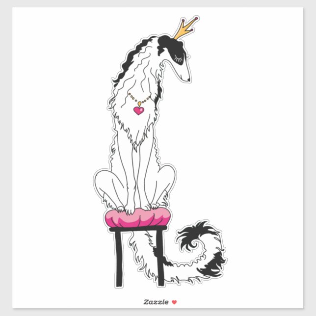 Royal Tri Borzoi Die Cut Vinyl Sticker (Sheet)