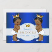 Royal Twin African American Prince Baby Shower Invitation | Zazzle