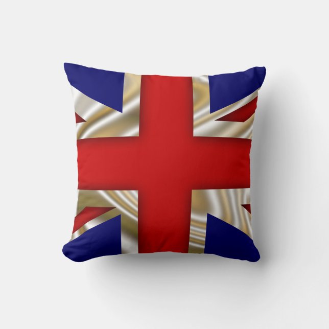 Royal Union Flag - Great Britain Throw Pillow (Front)