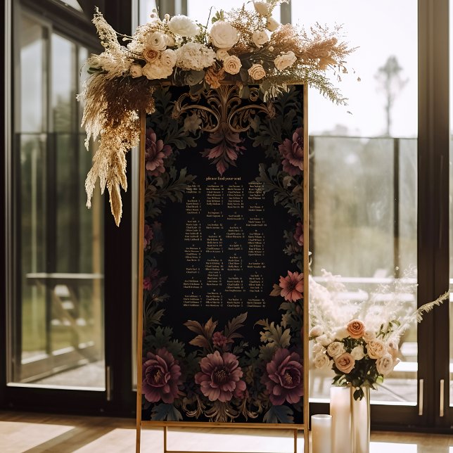 Royal Victorian Floral Gothic Wedding Foam Board (Creator Uploaded)