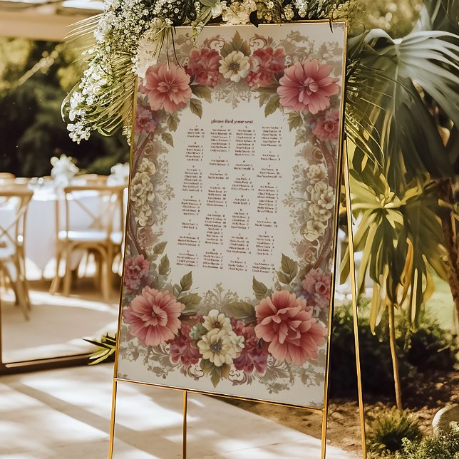 Royal Victorian Floral Ornaments Wedding Foam Board (Creator Uploaded)