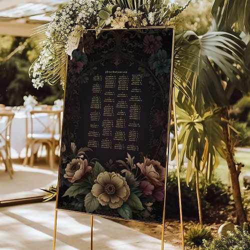 Royal Victorian Gothic Floral Wedding Foam Board