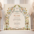 Royal Victorian Wedding Squared Welcome Sign | Zazzle