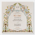 Royal Victorian Wedding Squared Welcome Sign | Zazzle