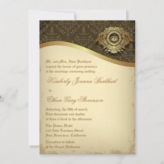 Royal Vintage -wedding invitation (Front)