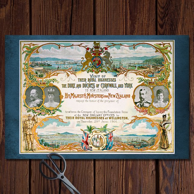 Royal Visit Historic Ephemera Decoupage Paper (Creator Uploaded)