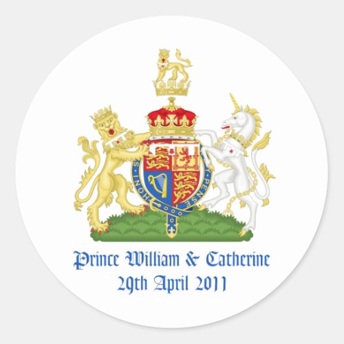 Royal Wedding Classic Round Sticker