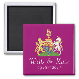 Royal Wedding Coat of Arms Magnet (Plum)