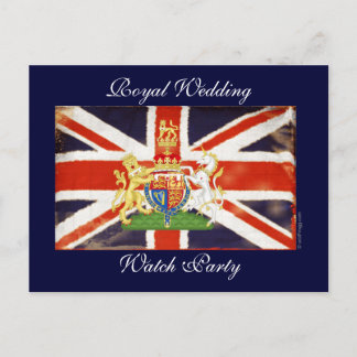 Royal Wedding Coat of Arms Watch Party Postcard