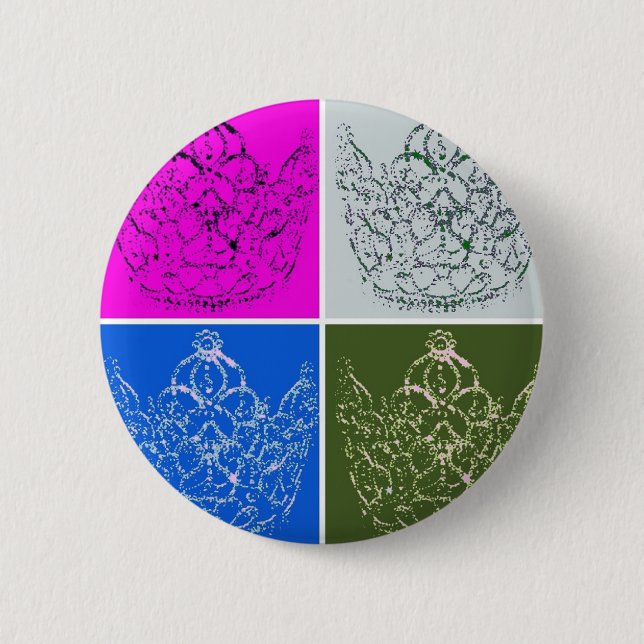 Royal Wedding/Crown Pinback Button (Front)