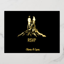royal wedding Foil rsvp card