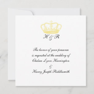 Royal Wedding -  Gold Invitation