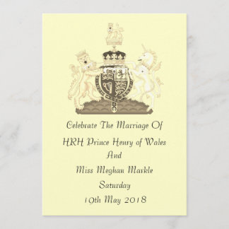 Royal Wedding Harry and Meghan Custom Invitation