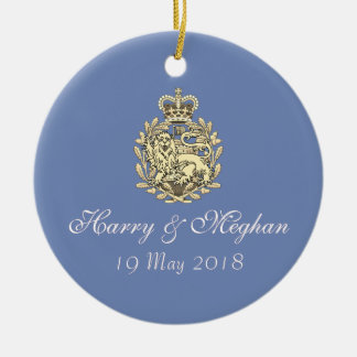 Royal Wedding Harry and Meghan Ornament (Blue)
