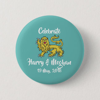 Royal Wedding Heraldry Lion Keepsake Button