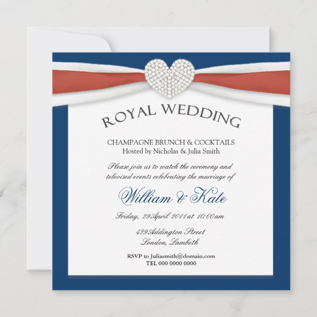 Royal Wedding House Party Invitations (Front)