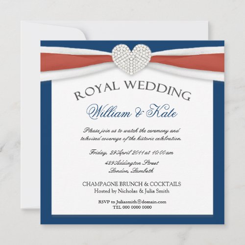 Royal Wedding House Party Invitations