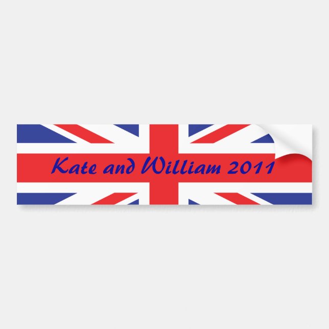 Royal Wedding /Kate and William Bumper Sticker (Front)