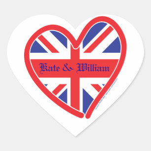 Royal Wedding/Kate & William Heart Sticker